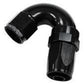 Aeroflow AF155-08BLK 150 Deg Hose End -08AN Black Full Flow Taper Style