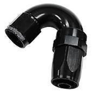 Aeroflow AF155-10BLK 150 Deg Hose End -10AN Black Full Flow Taper Style