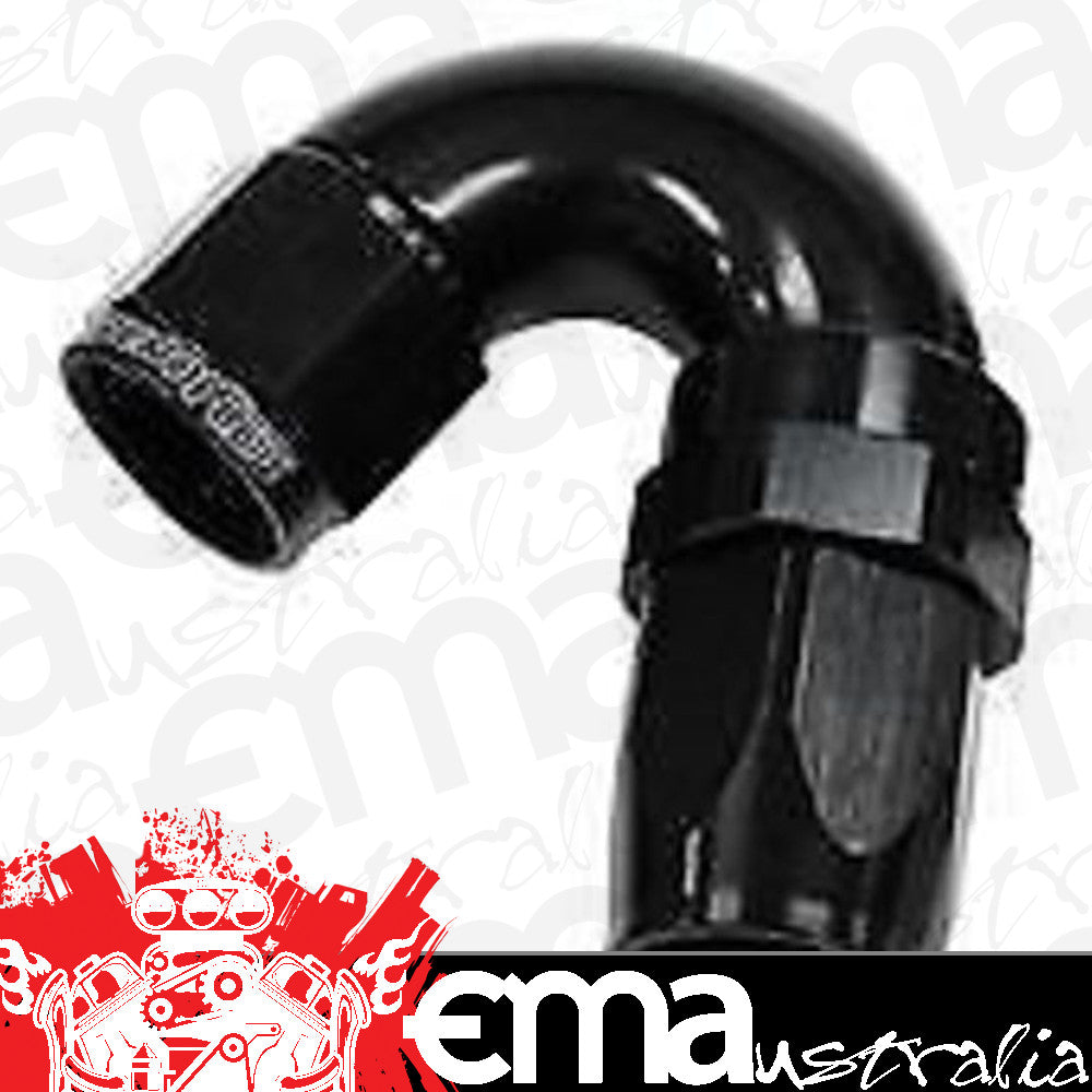 Aeroflow 100 & 450 series braided hose 150 Deg End -10AN Black Full Flow Taper Style Aeroflow Performance Products AF155-10BLK