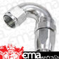 Aeroflow 100 & 450 series braided hose 150 Deg End -10AN Silver Full Flow Taper Style Aeroflow Performance Products AF155-10S