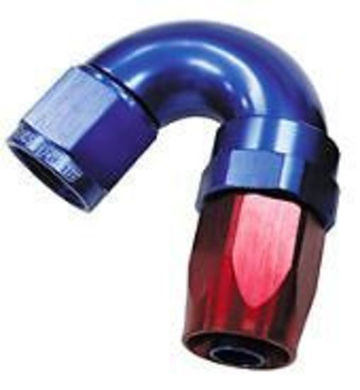Aeroflow 100 & 450 series braided hose 150 Deg End -12AN Blue Full Flow Taper Style Aeroflow Performance Products AF155-12