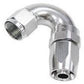 Aeroflow 100 & 450 series braided hose 150 Deg End -12AN Silver Full Flow Taper Style Aeroflow Performance Products AF155-12S