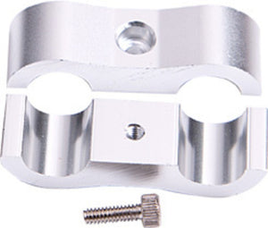 Aeroflow AF156-07S Billet Dual Hose Seperator Silver 11mm ID Or 7/16" ID