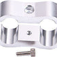 Aeroflow AF156-09S Billet Dual Hose Seperator Silver 13.5mm ID Or 17/32" ID