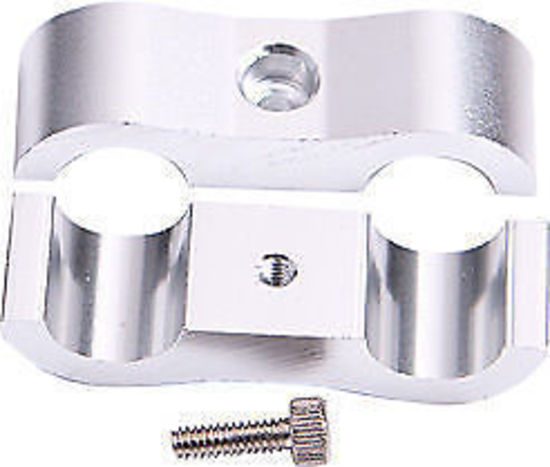 Aeroflow AF156-09S Billet Dual Hose Seperator Silver 13.5mm ID Or 17/32" ID