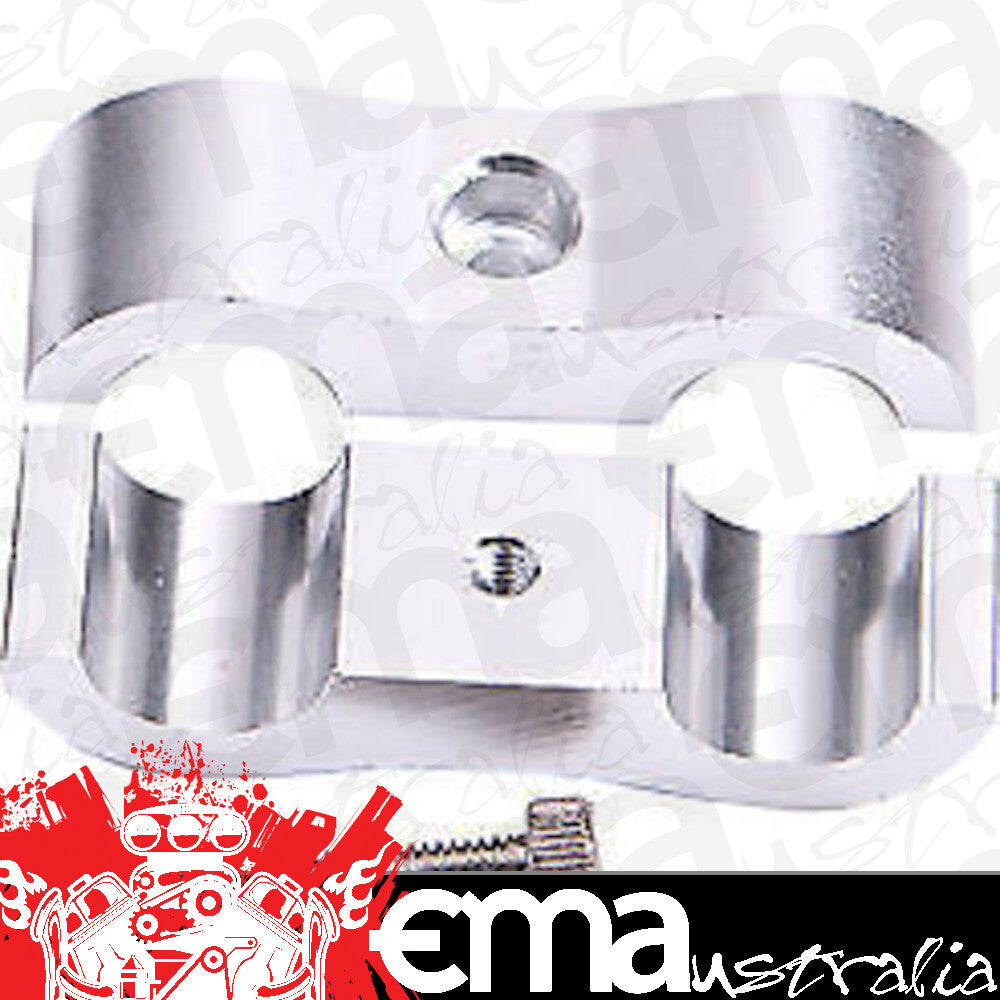 Aeroflow AF156-09S Billet Dual Hose Seperator Silver 13.5mm ID Or 17/32" ID