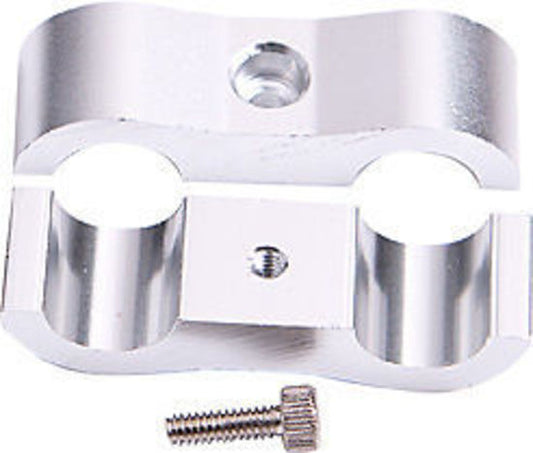 Aeroflow AF156-10S Billet Dual Hose Seperator Silver 15.8mm ID Or 5/8" ID