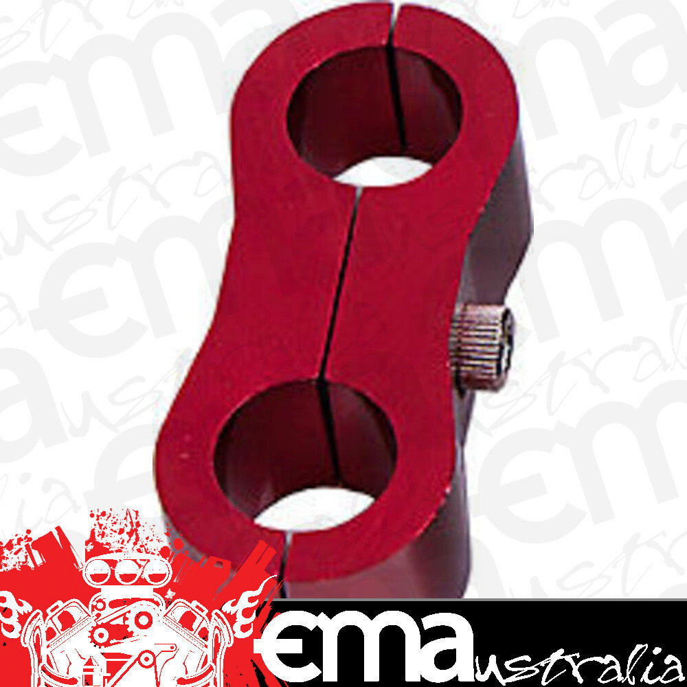 Aeroflow Performance Products AF156-12R Billet Dual Hose Seperator Red 19mm ID Or 3/4" ID