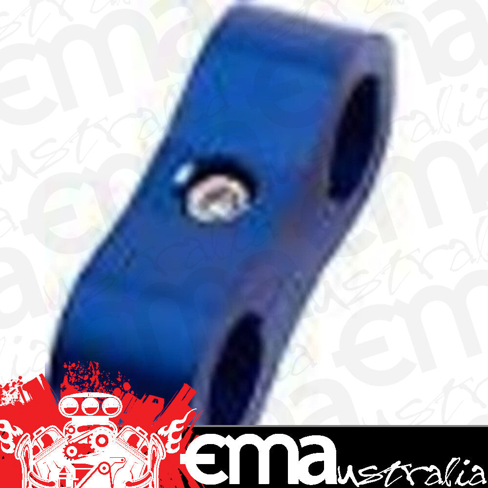 Aeroflow Performance Products AF156-17 Billet Dual Hose Seper Use -16 Hose Blue 27mm ID Or 1-1/16"