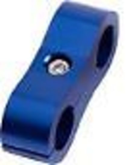 Aeroflow Performance Products AF156-17 Billet Dual Hose Seper Use -16 Hose Blue 27mm ID Or 1-1/16"