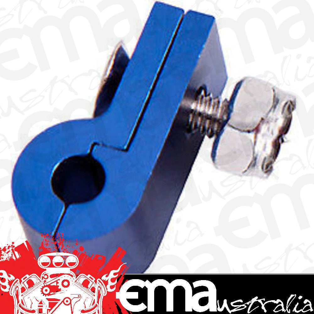 Aeroflow AF157-03-10 Billet P Style Clamp 3/16 Line Blue 4.7mm ID Or 3/16" ID (10 Pack)