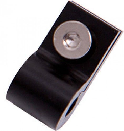 Aeroflow AF157-04BLK Billet P Style Clamp 1/4" Line Black 6.3mm ID Or 1/4" ID