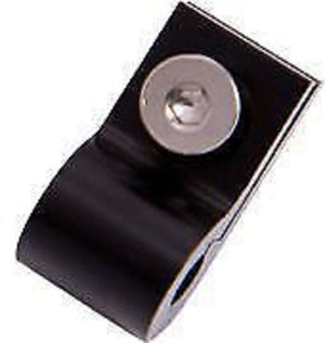 Aeroflow AF157-06BLK Billet P Style Clamp -6 H/Line Black 9.5mm ID Or 3/8" ID