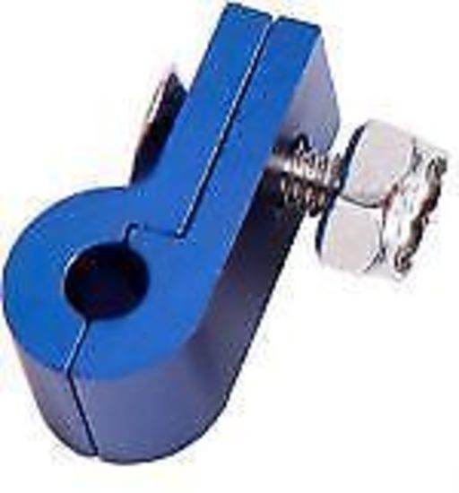 Aeroflow Performance Products AF157-09 Billet P Style Clamp -6 Hose Blue 14.3mm ID Or 9/16" ID