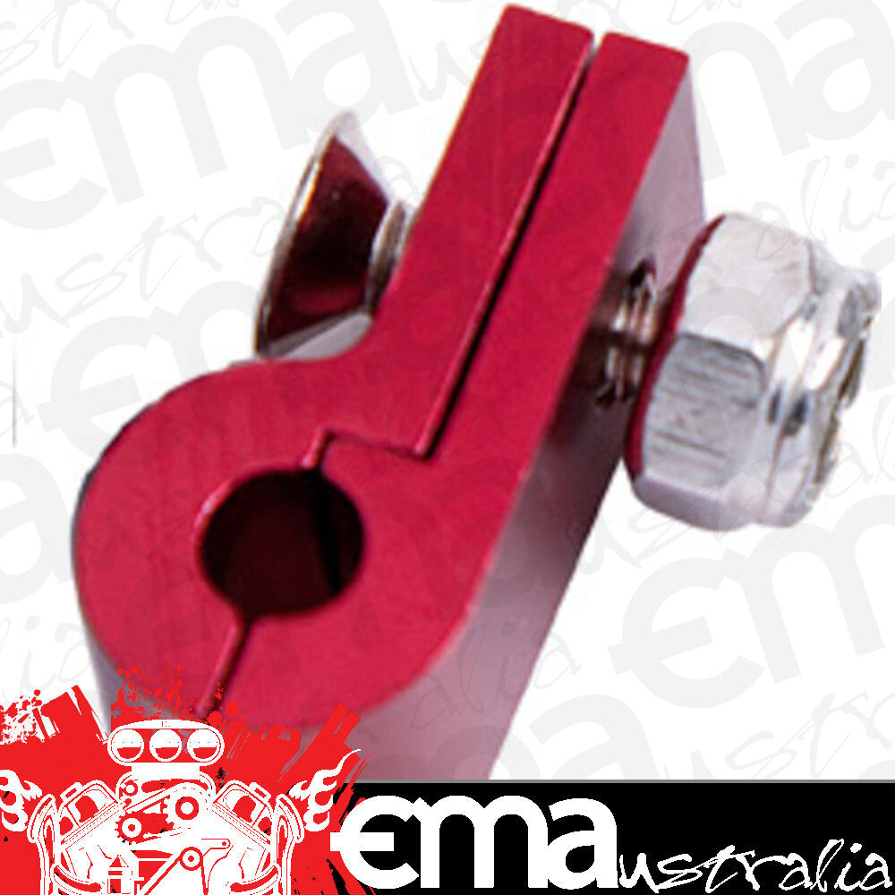 Aeroflow AF157-15R Billet P Style Clamp -12 Braid Red 24mm ID Or 7/8" ID