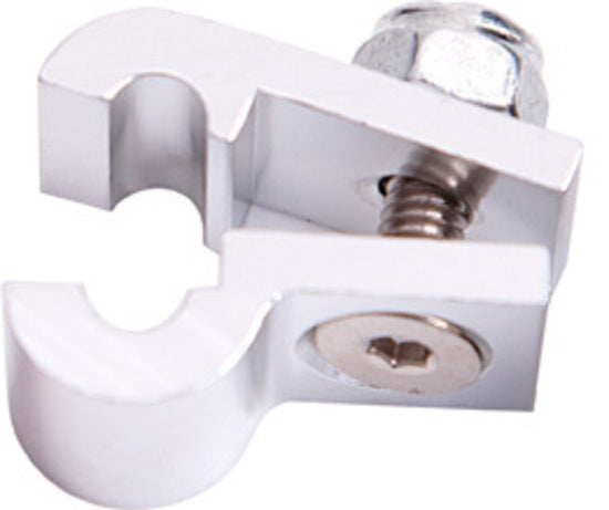 Aeroflow AF157-15S Billet P Style Clamp -12 Braid Silver 24mm ID Or 7/8" ID
