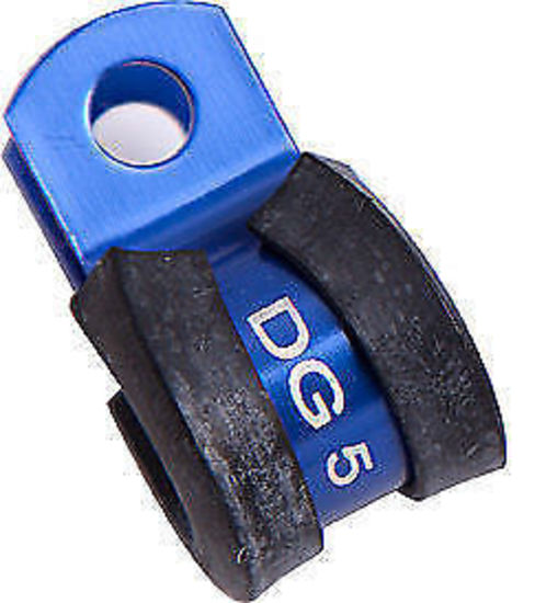 Aeroflow AF158-05 Cushioned P Clamps -5AN (10 Pack) Blue 8mm ID Or 5/16" ID