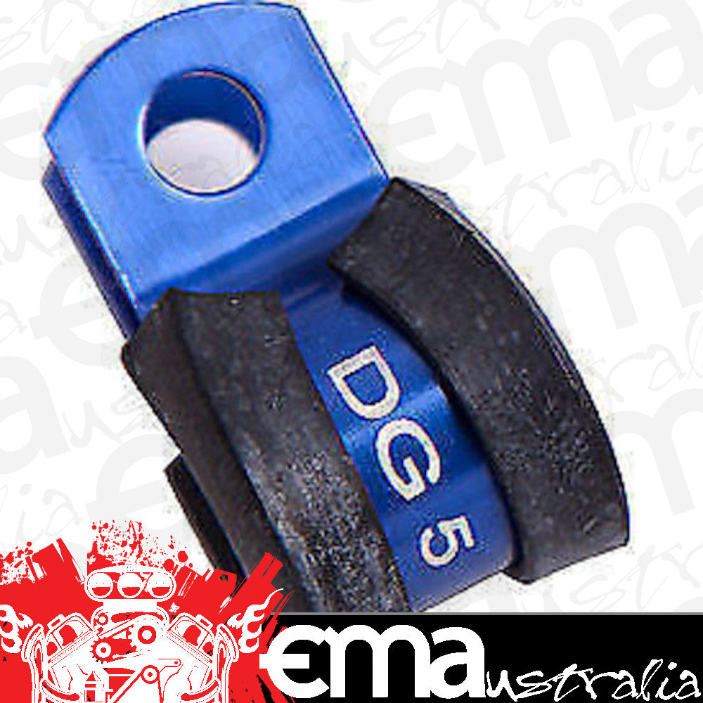 Aeroflow AF158-05 Cushioned P Clamps -5AN (10 Pack) Blue 8mm ID Or 5/16" ID