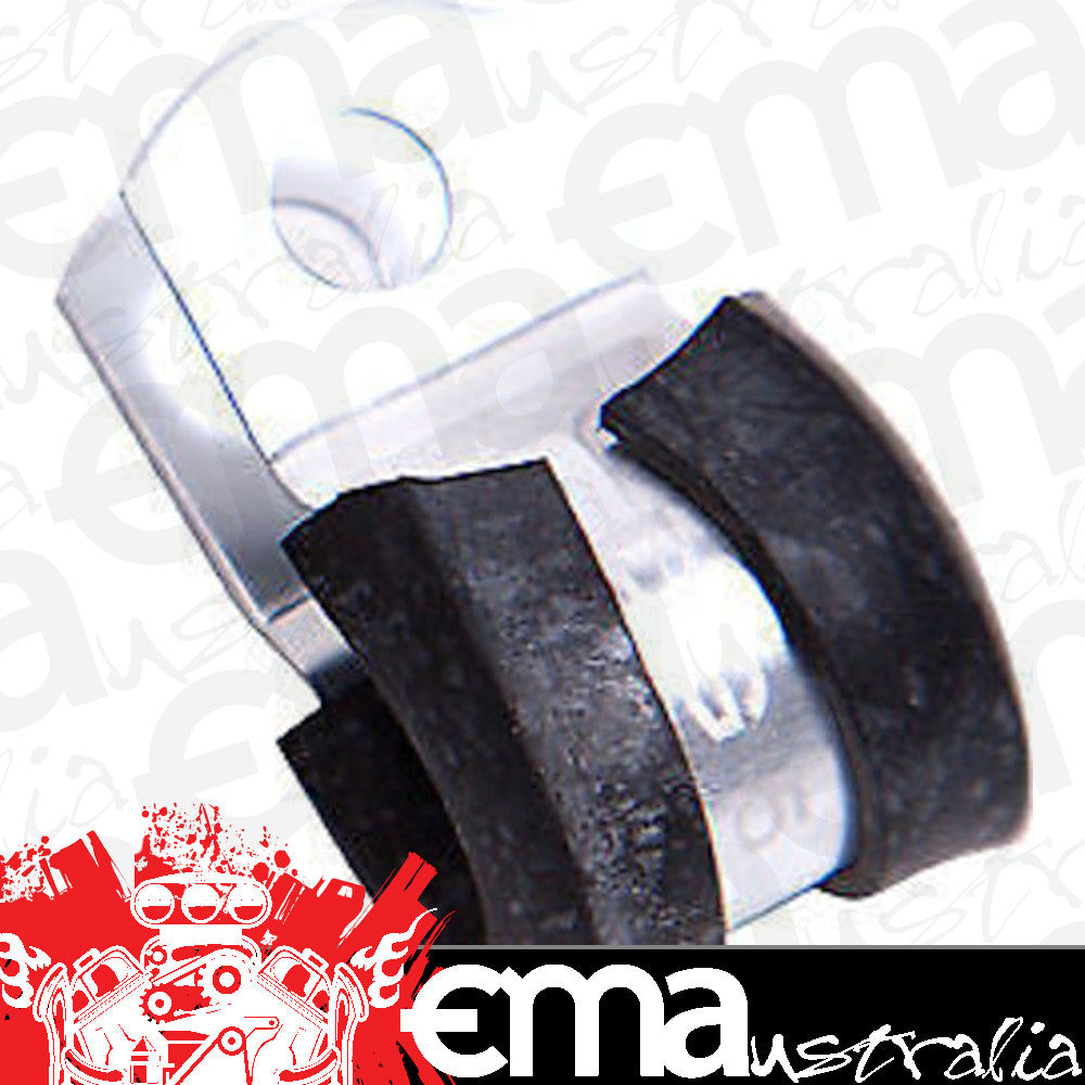 Aeroflow AF158-09S Cushioned P Clamps -9AN (5 Pack) Silver 14.3mm ID Or 9/16" ID