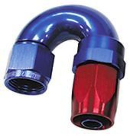 Aeroflow AF159-10 180 Deg Hose End -10AN Blue Full Flow Taper Style