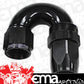 Aeroflow AF159-10BLK 180 Deg Hose End -10AN Black Full Flow Taper Style