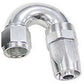 Aeroflow 100 & 450 series braided hose 180 Deg End -16AN Silver Full Flow Taper Style Aeroflow Performance Products AF159-16S