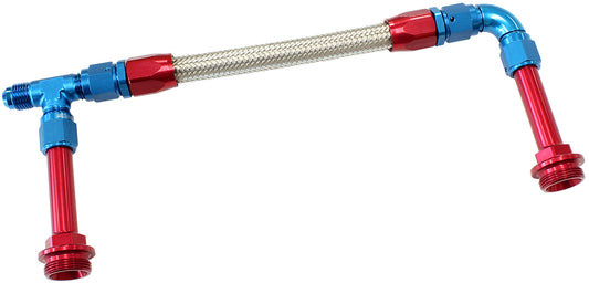 Aeroflow AF160-06-2 Holley Dual Inlet Rail -6AN Blue Suit 2x Metering Blocks