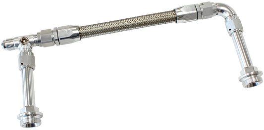 Aeroflow AF160-06-2S Holley Dual Inlet Rail -6AN Sliver Suit 2x Metering Blocks