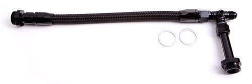 Aeroflow AF160-06BLK Holley Dual Inlet Rail -6AN Black Suit 1-2 Metering Blocks
