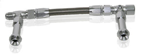Holley 4150 Series Carbs Dual Inlet Rail -8AN Silver Suit 2x Meterin Blocks Aeroflow Performance Products AF160-08S