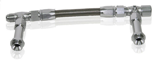 Aeroflow AF160-08S Holley Dual Inlet Rail -8AN Silver Suit 2x Meterin Blocks