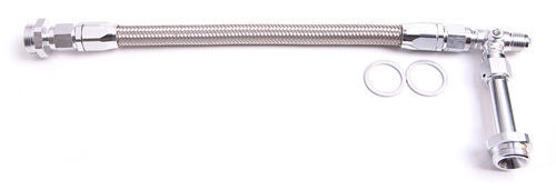 Aeroflow AF160-08VS Holley Inlet Rail -8AN Silver suits 1x Metering Block