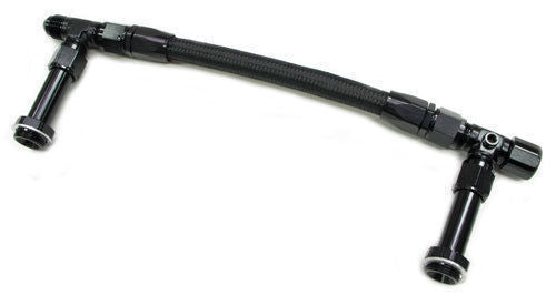 Aeroflow AF162-08BLK Holley Dual Inlet -8AN 4500 Black Suit Dominator Carbs