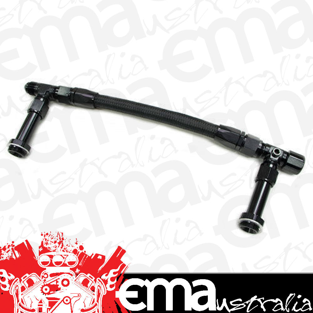Aeroflow AF162-08BLK Holley Dual Inlet -8AN 4500 Black Suit Dominator Carbs