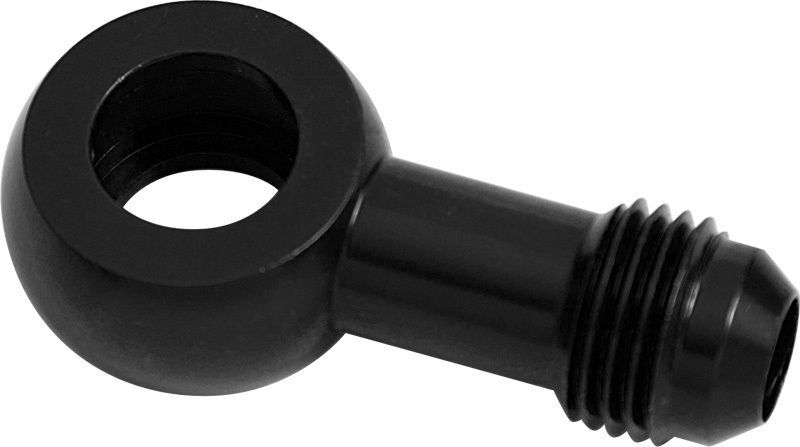 Aeroflow AF163-06BLK Edelbrock Carb Inlet Banjo Black 5/8-20 to Male -6An