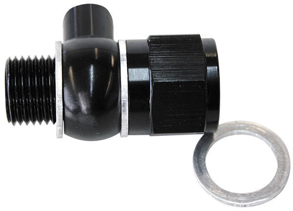 Aeroflow AF166-05-02BLK LS Chevy Oil Pressure Adapter Allows 1/8" NPT AUx Port
