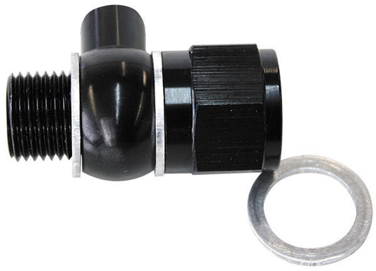 Aeroflow AF166-05-02BLK LS Chevy Oil Pressure Adapter Allows 1/8" NPT AUx Port