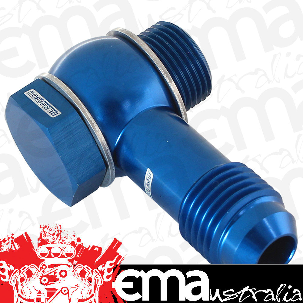 Aeroflow AF167-06 Holley - Fitech - 9/16" to -6 Inlet Fitting Kit Blue