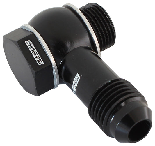 Aeroflow AF167-06BLK Holley - Fitech - 9/16" to -6 Inlet Fitting Kit Black