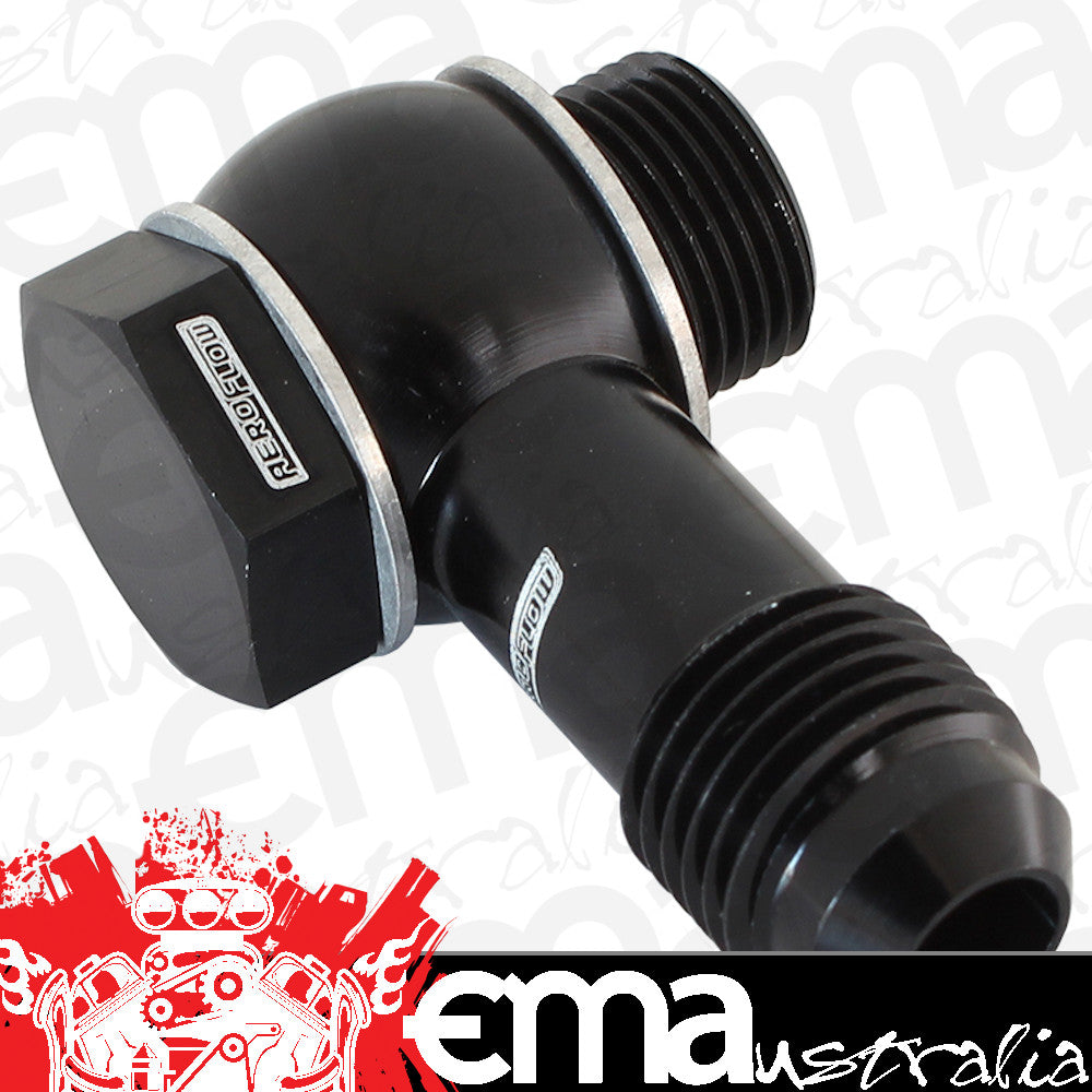 Aeroflow AF167-06BLK Holley - Fitech - 9/16" to -6 Inlet Fitting Kit Black
