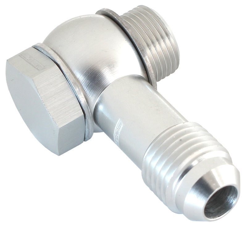 Aeroflow AF167-06S Holley - Fitech - 9/16" to -6 Inlet Fitting Kit Silver