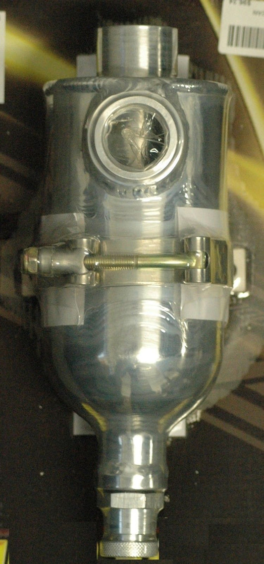 Universal POLISHED BREATHER TANK -12AN IN/OUTLET 3"DX9"H Aeroflow Performance Products AF77-1016
