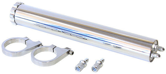 Aeroflow AF77-1021 Polished Billet Overflow Tank Billet Brackets Fittings Inc