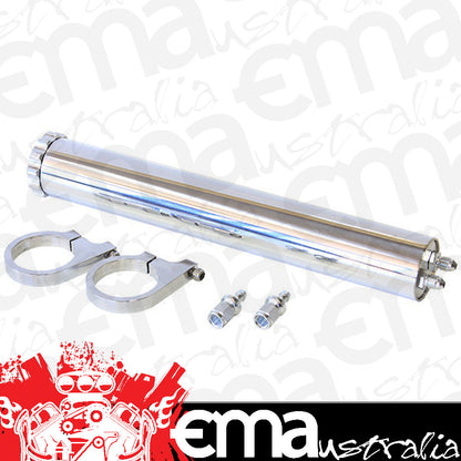 Aeroflow AF77-1021 Polished Billet Overflow Tank Billet Brackets Fittings Inc