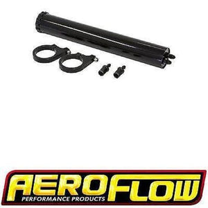 Aeroflow AF77-1021BLK Black Billet Overflow Tank Billet Brackets Fittings Inc