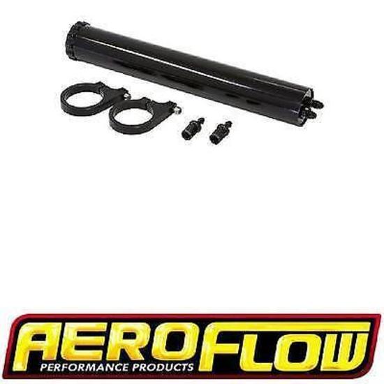 Aeroflow AF77-1021BLK Black Billet Overflow Tank Billet Brackets Fittings Inc