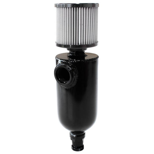 Aeroflow AF77-1028BLK Universalersal Breather Tank -12ORB6.5x3.5" S/S Billet Breather
