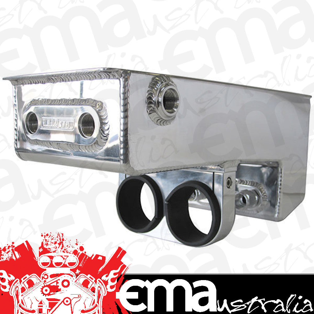 Aeroflow AF77-1044 Dual Fuel Pump Under Car Surge Tank Polished 4.75L Capacity 77-1044