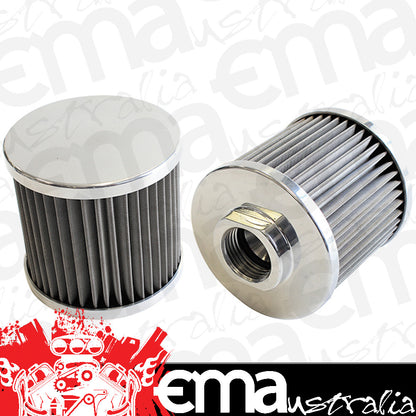 Aeroflow Performance Products AF77-2001 12AN S/S Billet Breather with Female -12AN Re-Usable