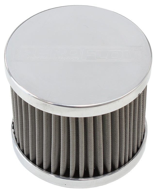 Aeroflow AF77-2002 -8AN S/S Billet Breather with Female -8AN Re-Usable